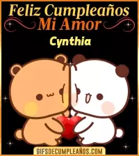 GIF Feliz Cumpleaños mi Amor Cynthia